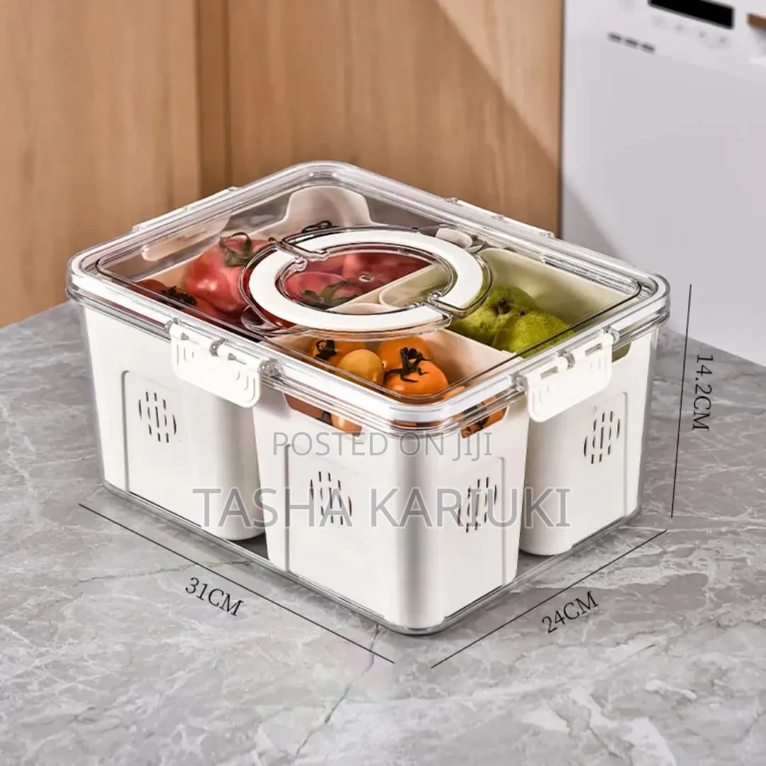 Partitioned Stackable Fridge Storage Box Lyn