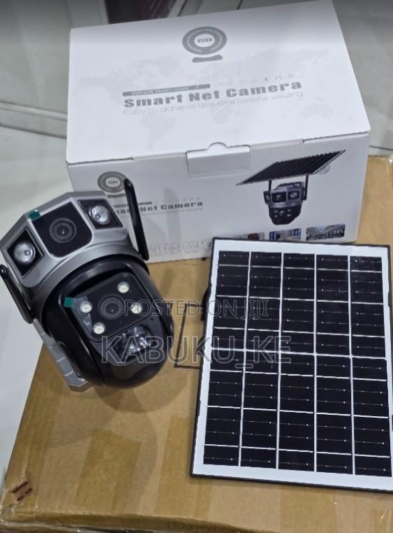 New V380 Solar CCTV 4G SIM Card Dual Lens PTZ Camera
