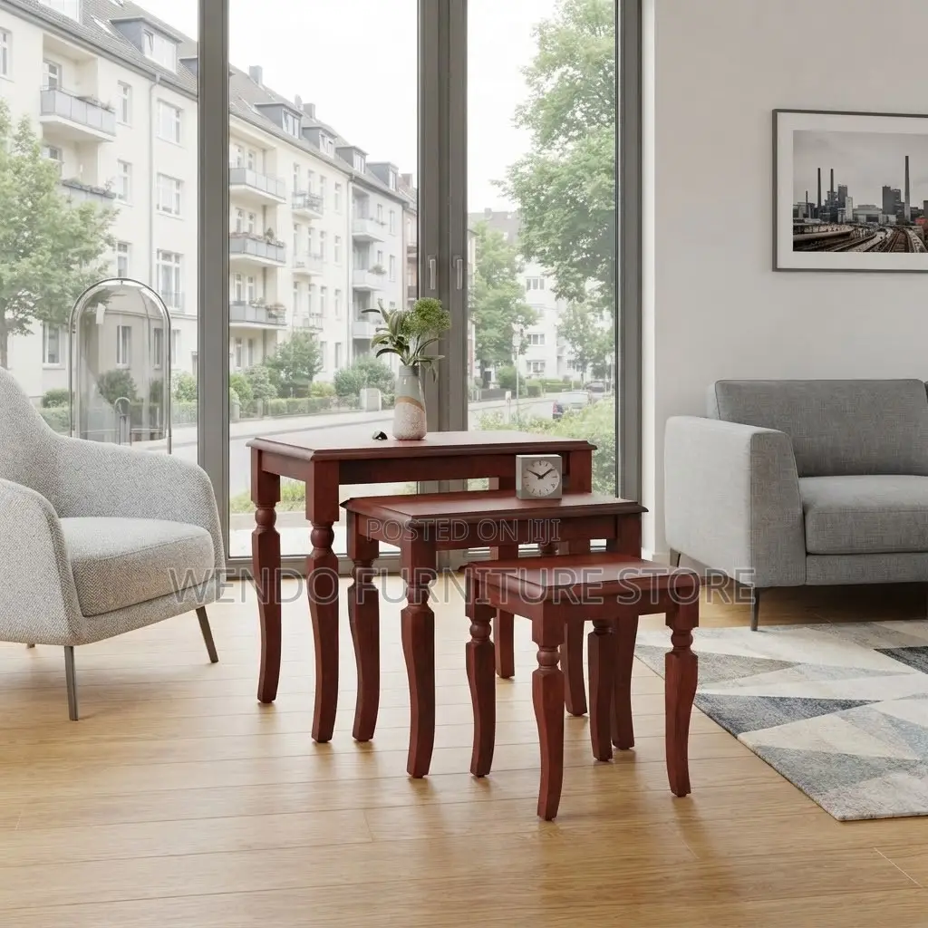 Coffee Table; Mahogany Home Office Three Set Coffee Tables