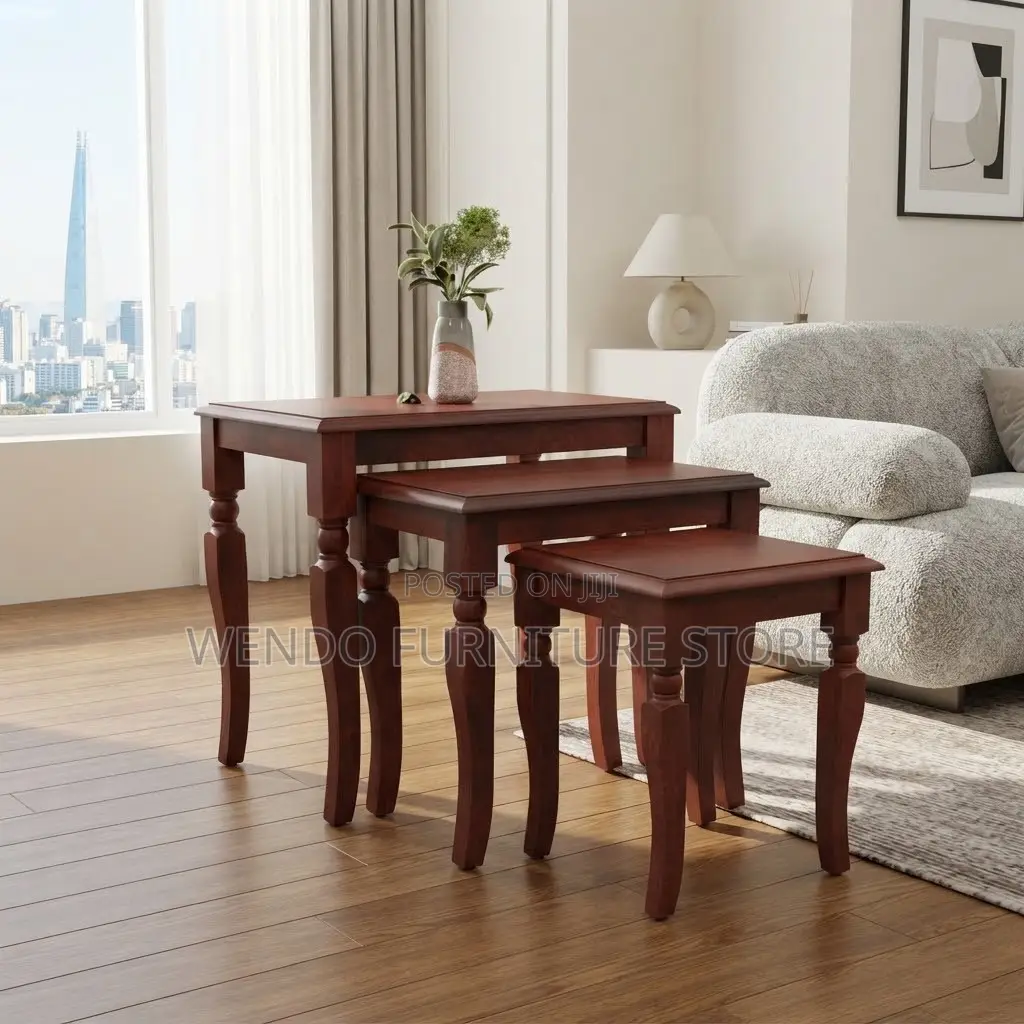 Coffee Table; Mahogany Home Office Three Set Coffee Tables