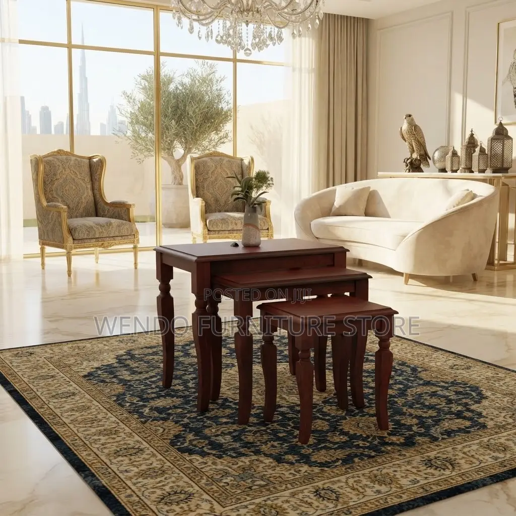 Coffee Table; Mahogany Home Office Three Set Coffee Tables