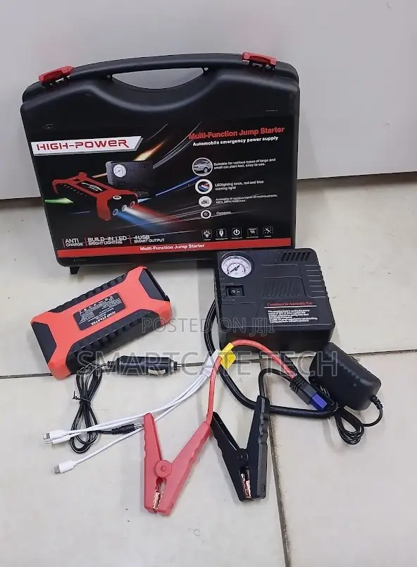 99800mAh Emergency Car Battery Jump Starter With Air Pump