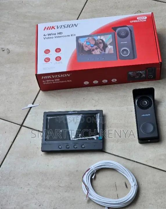 4 Wired Video Intercom System, 7 Inches Video Doorbell