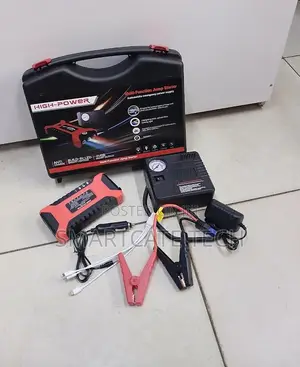 Emergency 12V Car Jump Starter & Portable Air Compressor