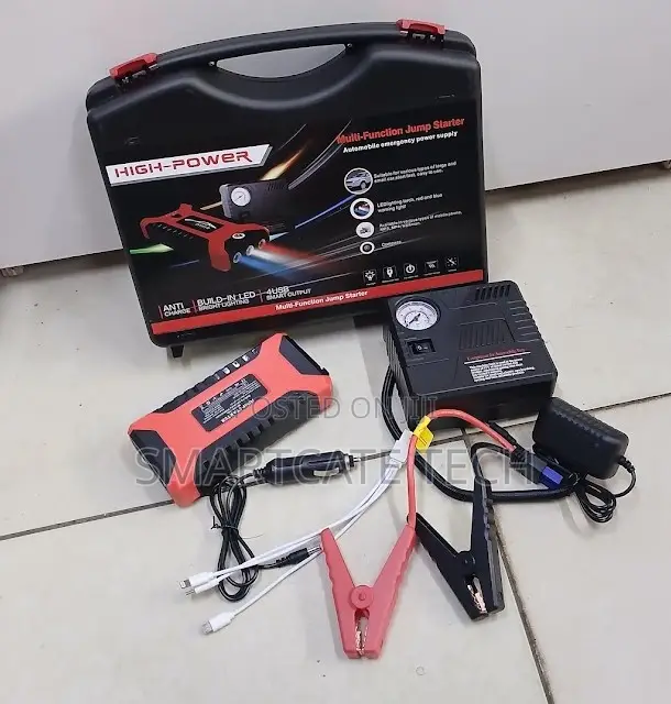 99800mAh Car Battery Booster With Air Compressor & Power Bank
