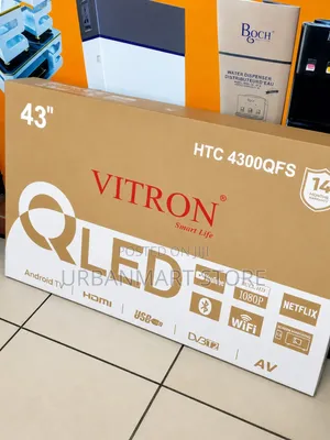 Vitron 43" Qled  Frameless Smart TV With Netflix & YouTube