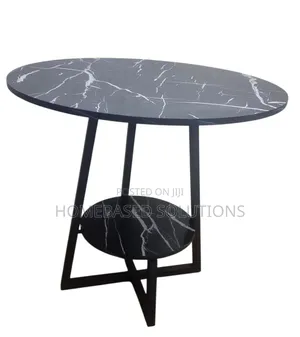 2 Layer Round 3 Legged Metal Frame Table