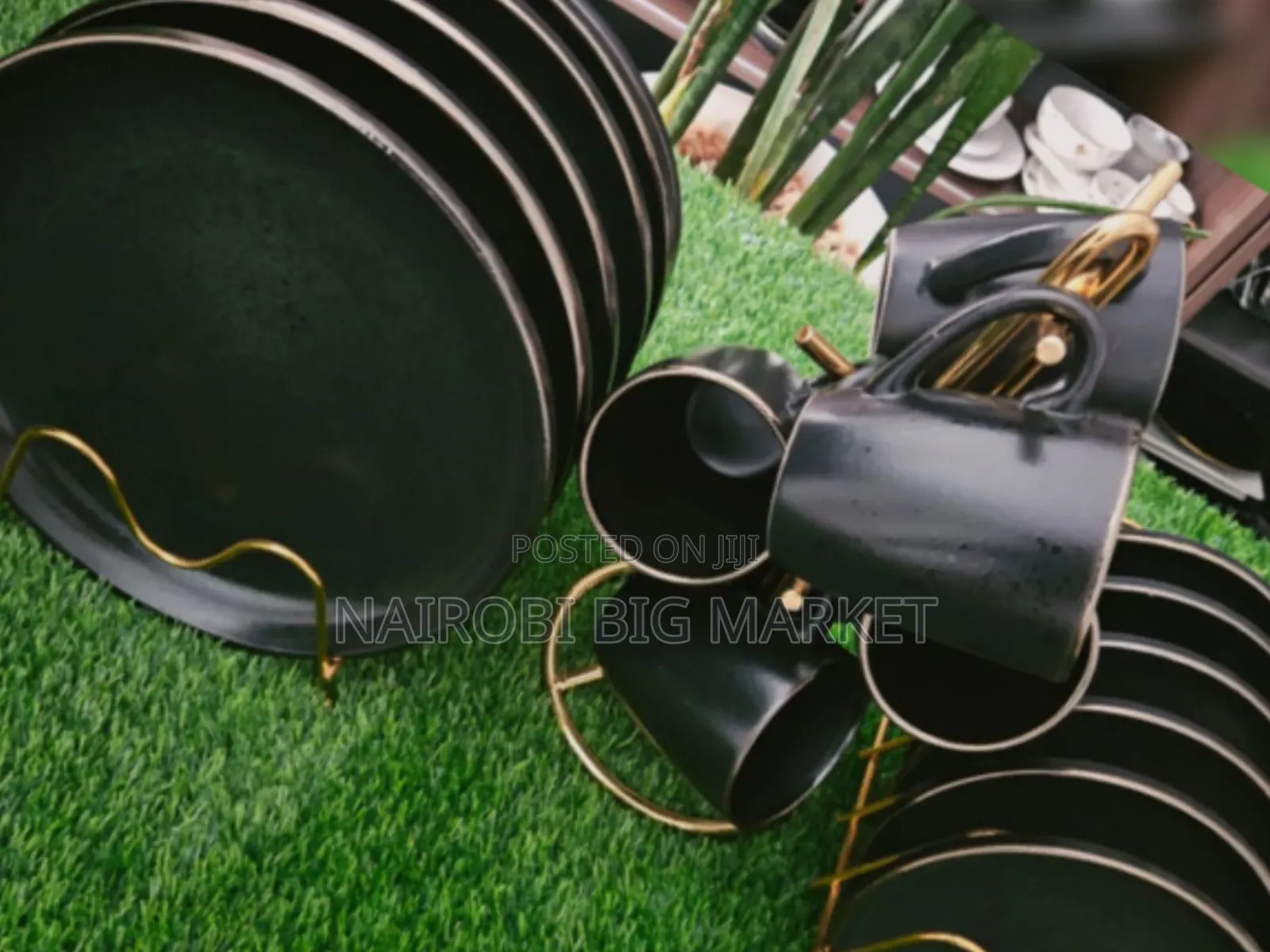 High Quality Black 18pcs Dinner Set