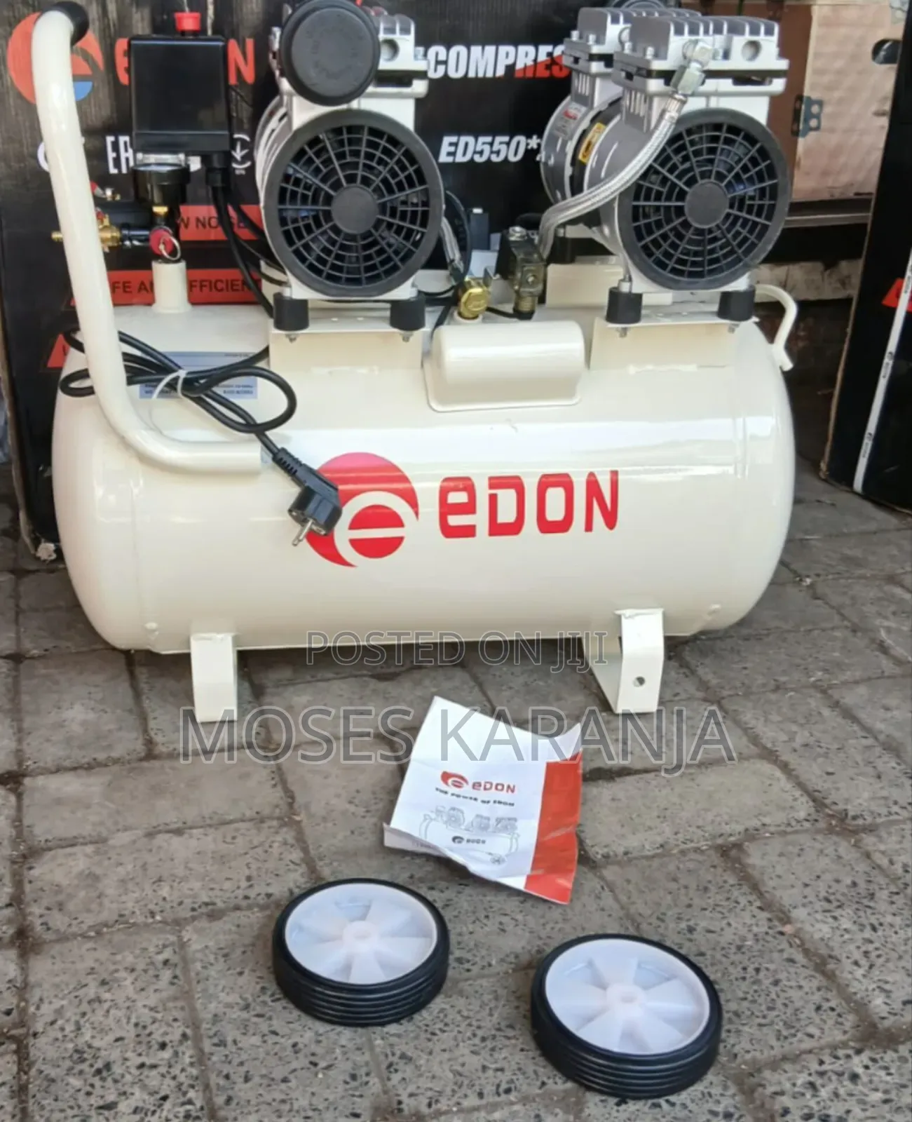 Edon 50L Silent Air Compressor – Twin Motor