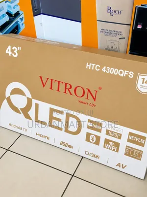 Brand New Vitron 43" Android TV With Frameless QLED Screen