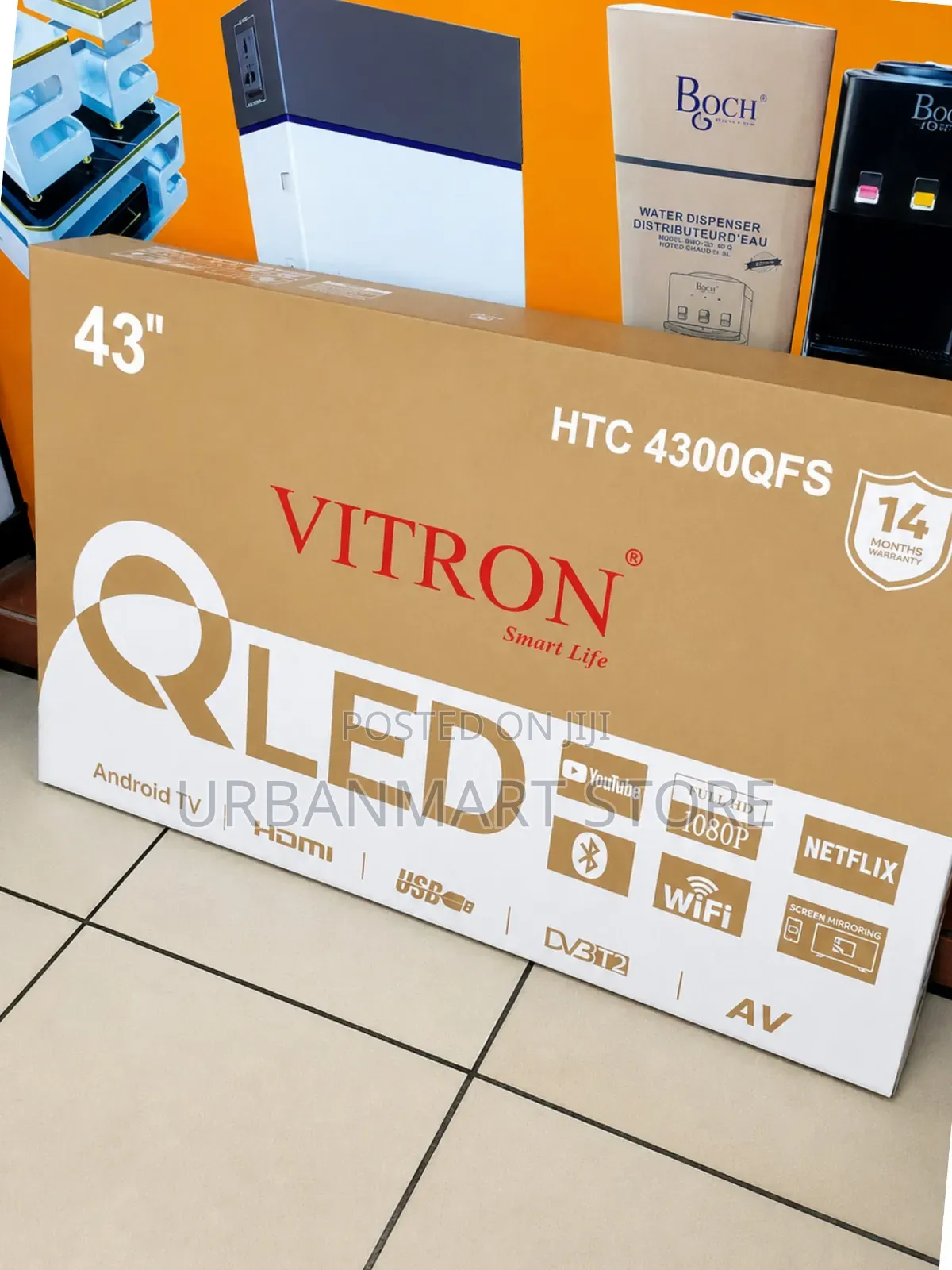 Brand New Vitron 43" Android TV With Frameless QLED Screen