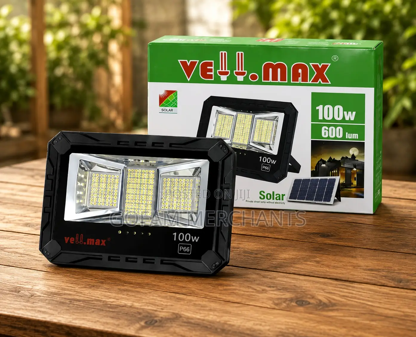 Integrated Bright Velmax 100w Solar Floodlight