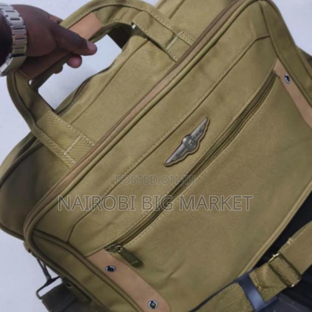 Multi Pocket Briefcase Canvas Travel Duffle Bag - main view