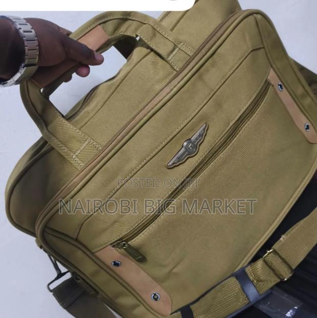 Multi Pocket Briefcase Canvas Travel Duffle Bag - thumbnail 2