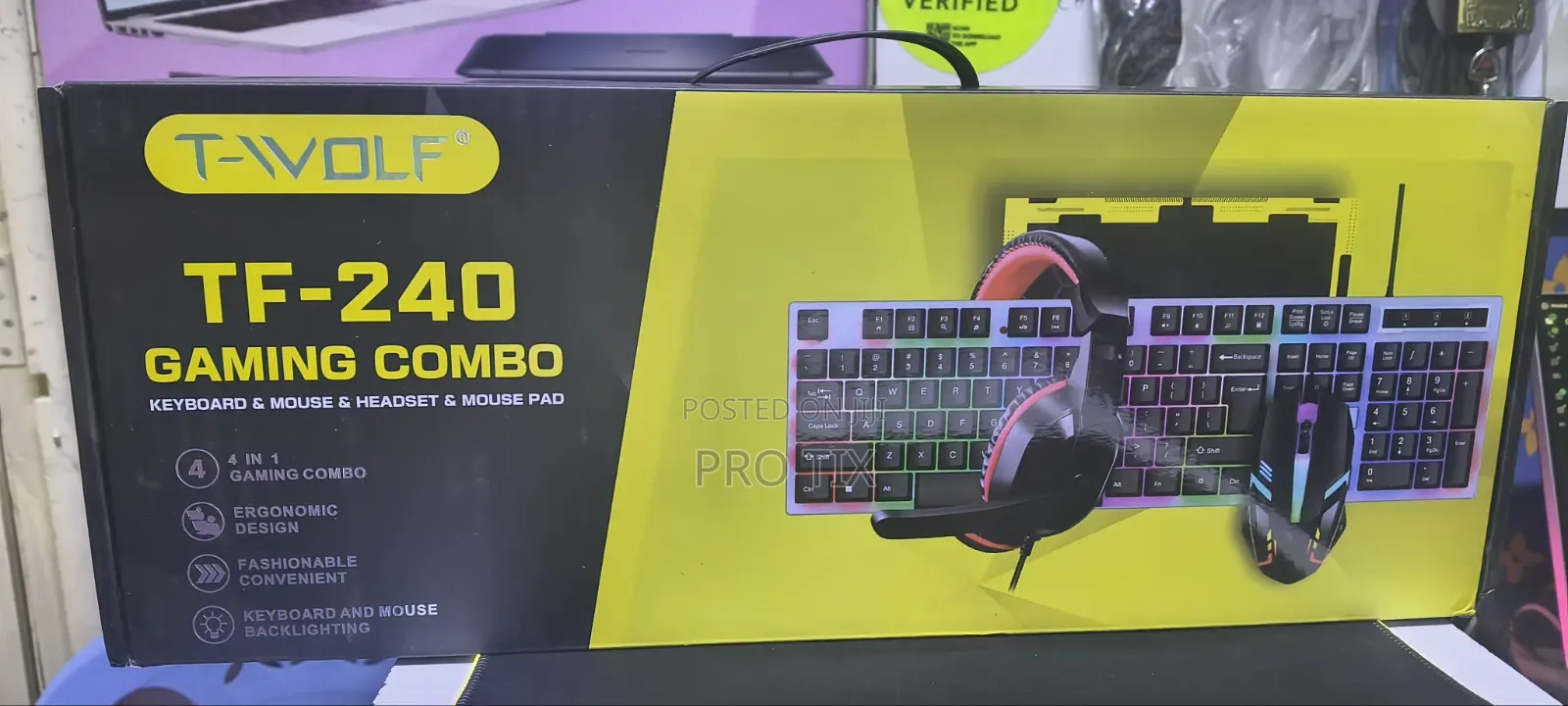 T Wolf TF 240 Gaming Keyboard 4 in One Combo