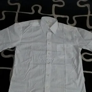 White St Michael's Marks and Spencer Short Sleeved Shirt
