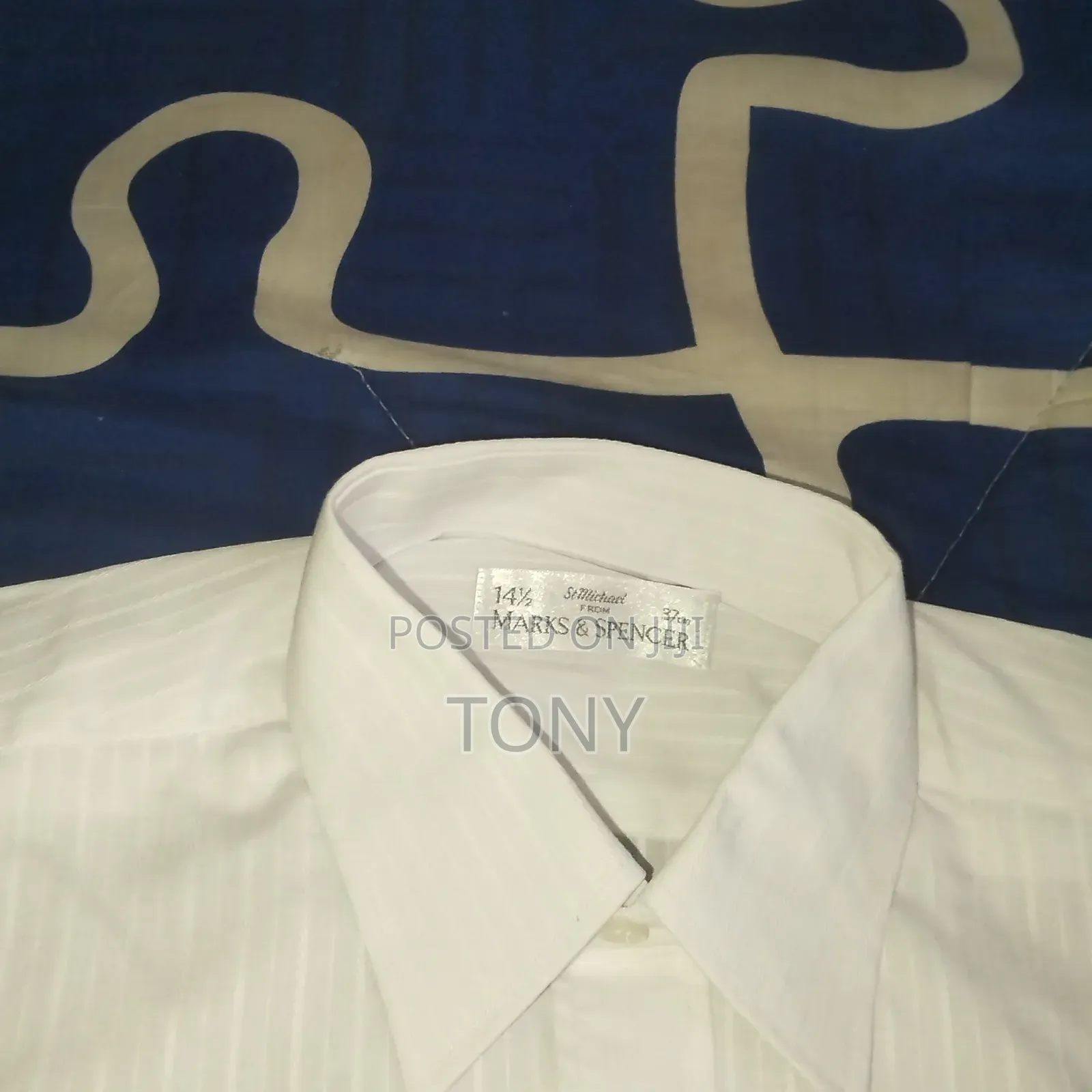 White St Michael's Marks and Spencer Short Sleeved Shirt