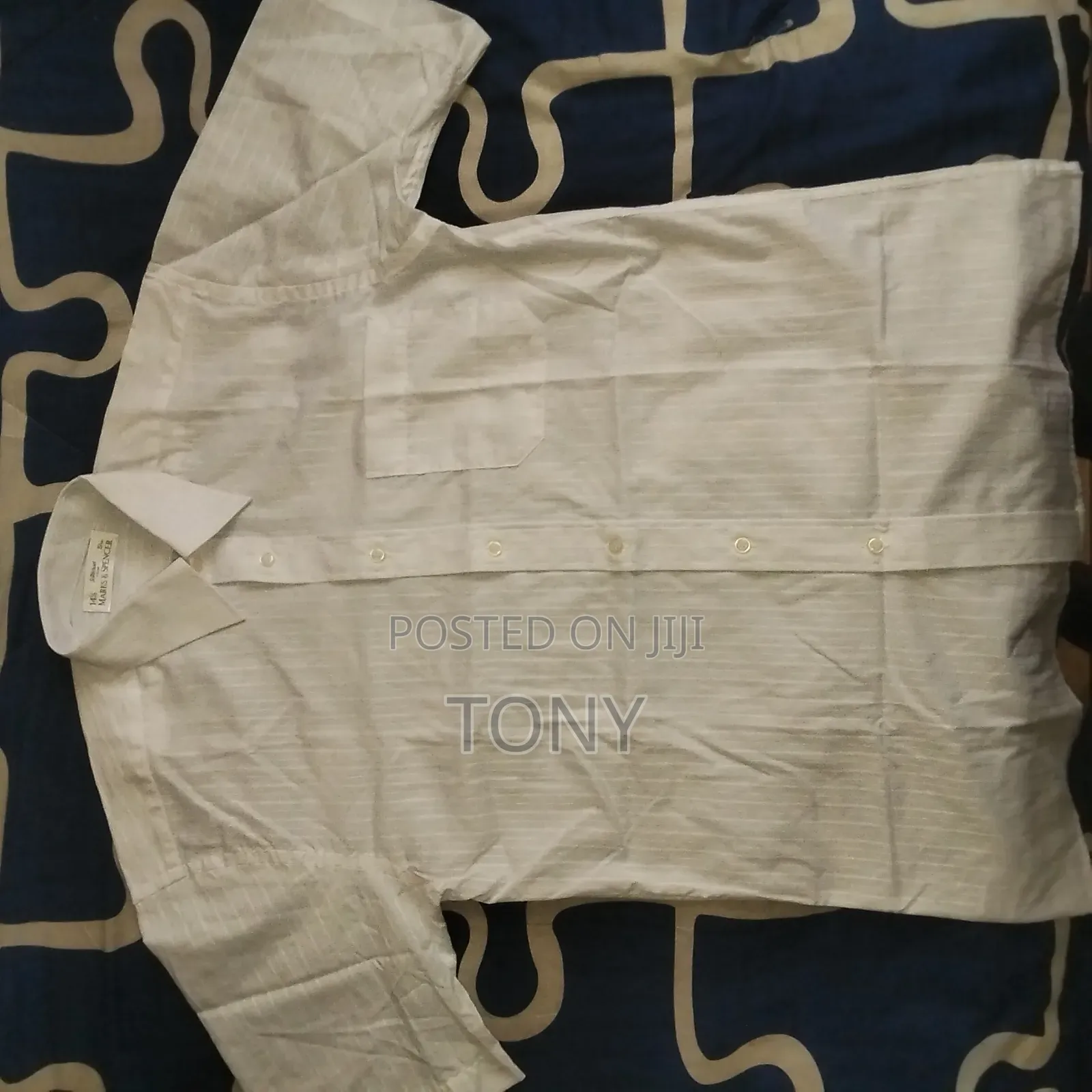 White St Michael's Marks and Spencer Short Sleeved Shirt