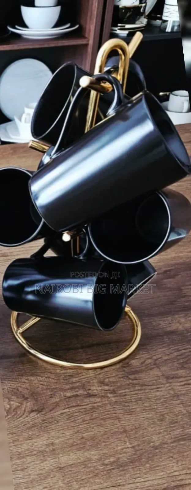 High Quality Black Mug Set 6pcs