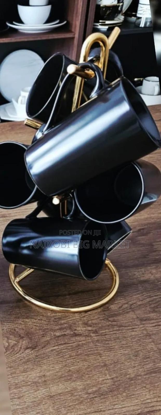 High Quality Black Mug Set 6pcs