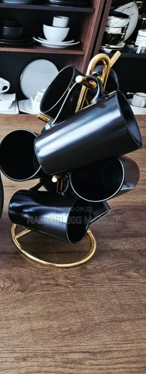 High Quality Black Mug Set 6pcs