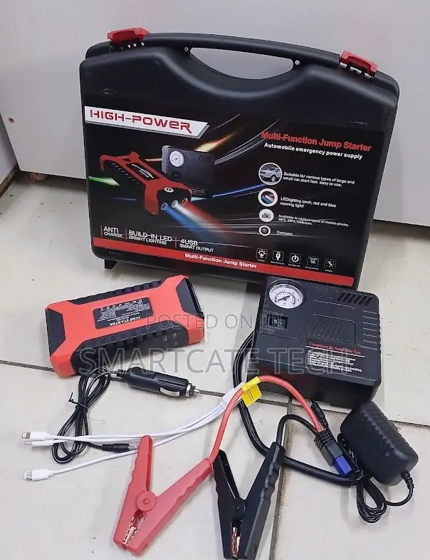 99800mAh Portable Emergency Jump Starter With Air Pump