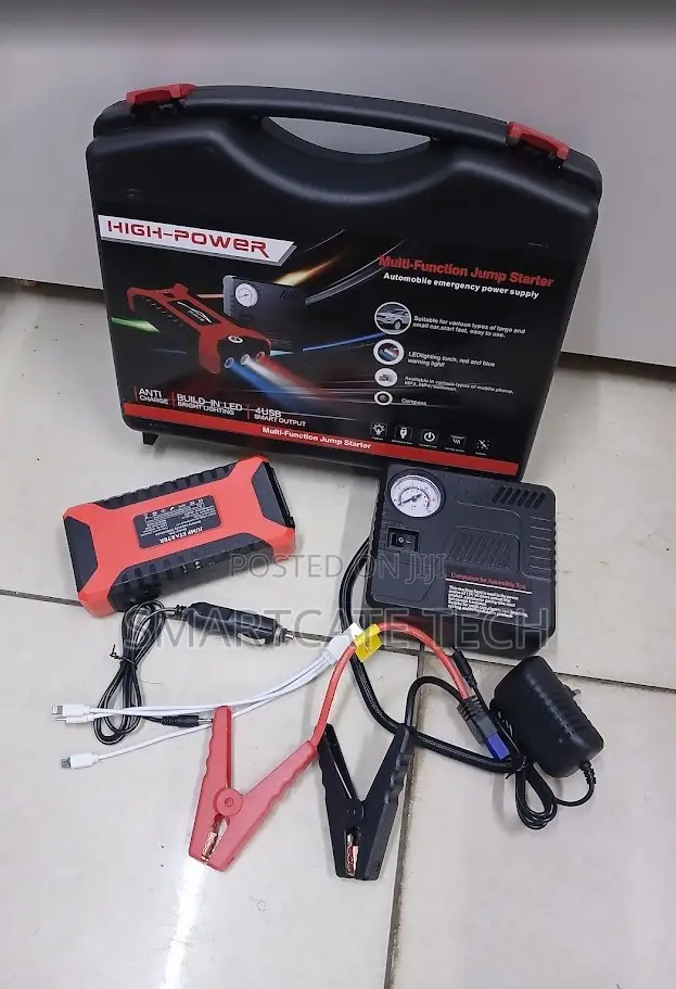 Portable 99800mAh Car Battery Jump Starter & Tyre Inflator