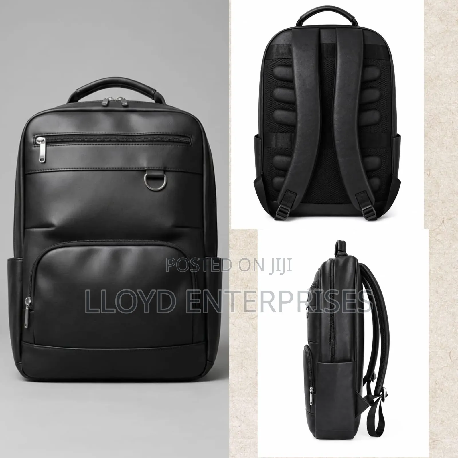 Professional Sleek Leather Business Backpack