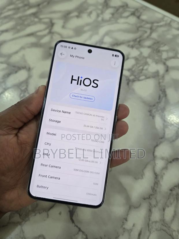 Tecno Camon 40 Premier 5G 256 GB Blue - thumbnail 2