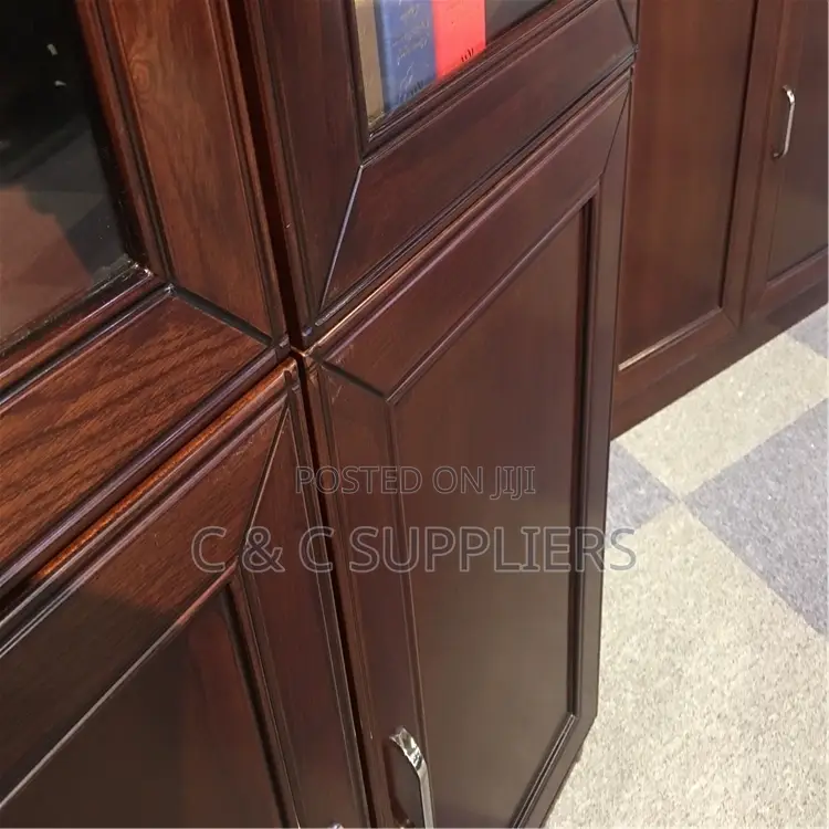 3-Doors Mahogany Boss File Cabinet.