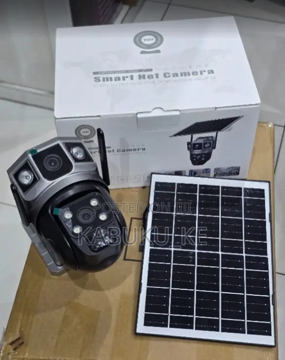 V380 Solar CCTV 4G SIM Card Dual Lens PTZ Camera