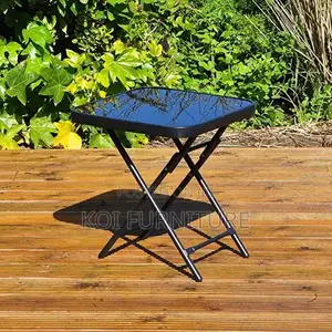Home Tables; Foldable Black Camping Outdoor Table