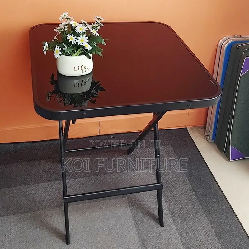 Home Tables; Foldable Black Camping Outdoor Table