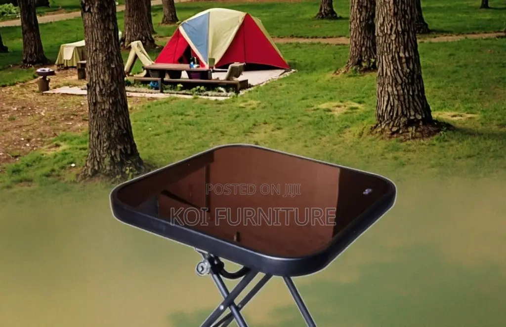 Home Tables; Foldable Black Camping Outdoor Table