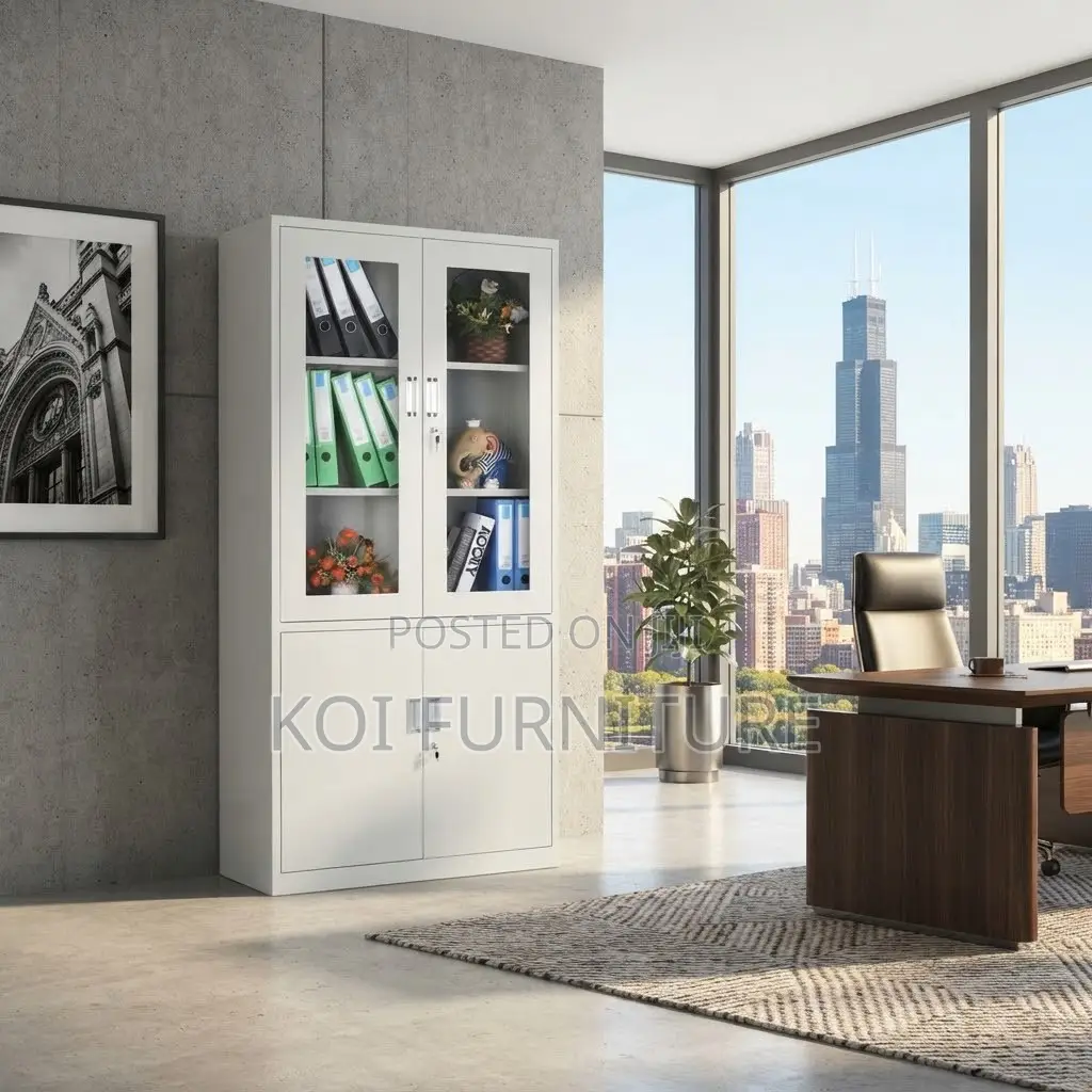 Office Cabinets; Strong Stainless Steel Office Filing 2 Doors Cabinets
