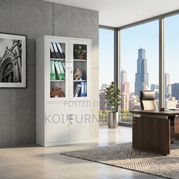 Office Cabinets; Strong Stainless Steel Office Filing 2 Doors Cabinets
