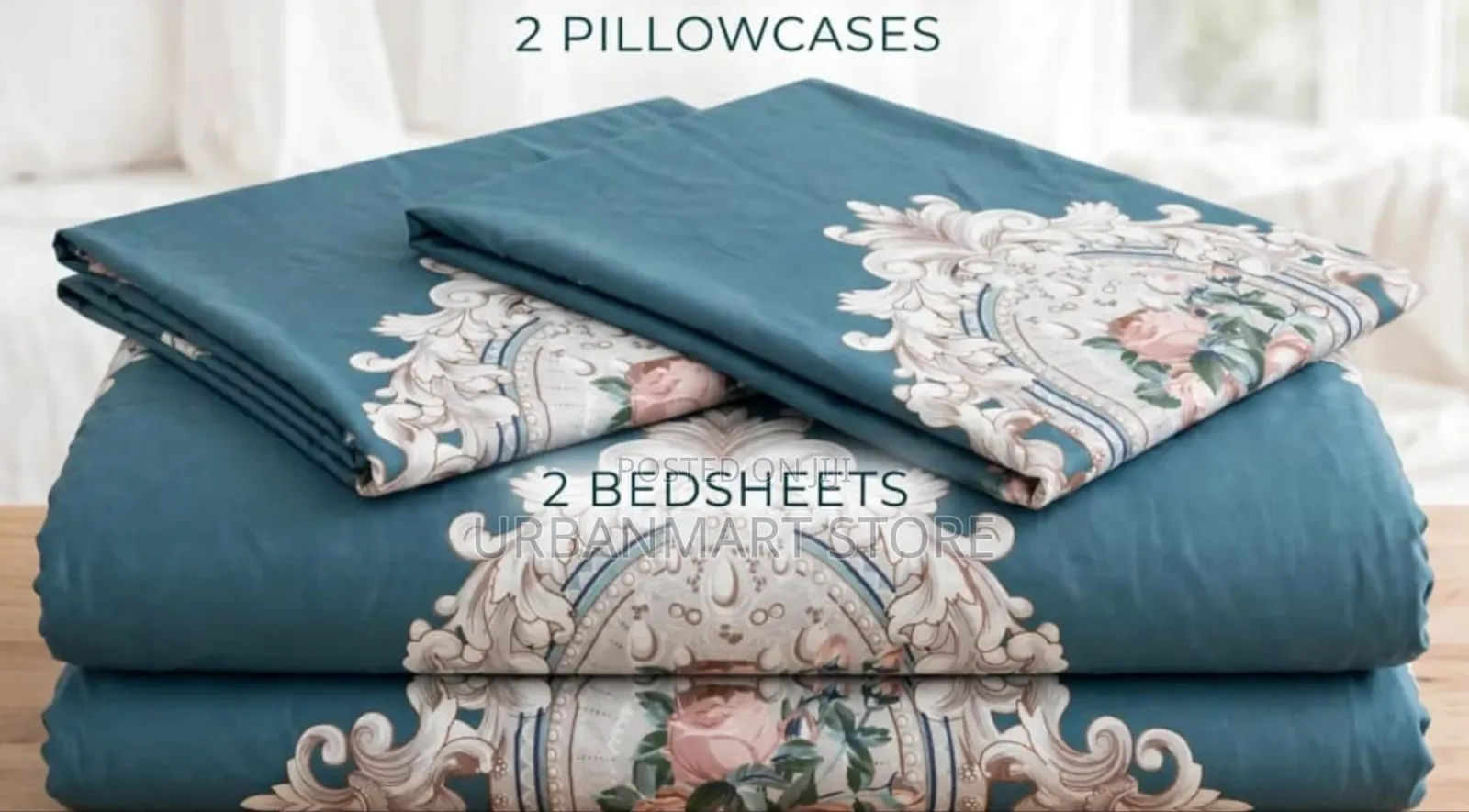 6×7 Bedsheet Set – 2 Sheets and 2 Pillow Cases