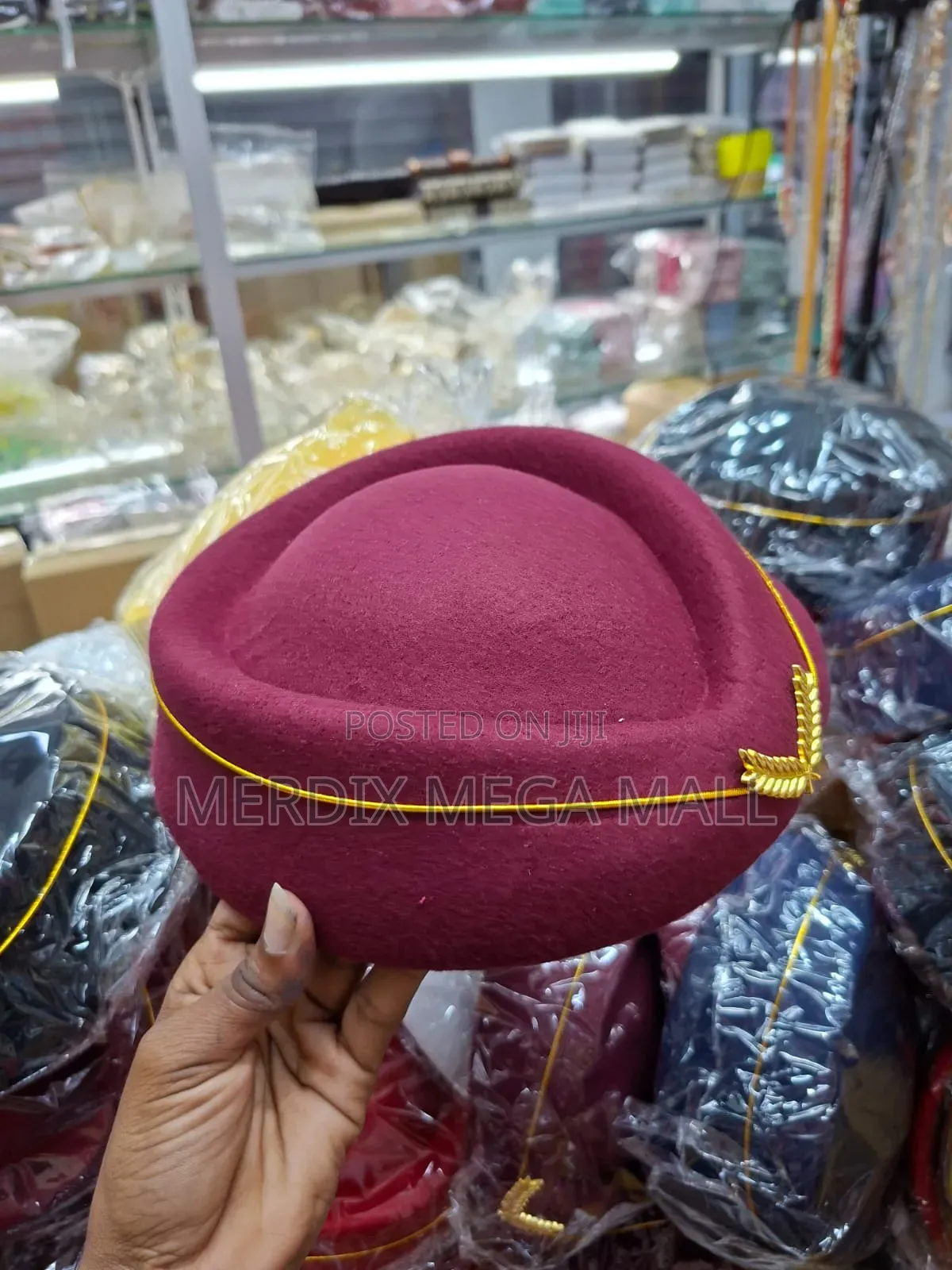 Maroon Stewardess,Air Hostess Hat,Air Hostess