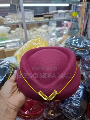 Maroon Stewardess,Air Hostess Hat,Air Hostess