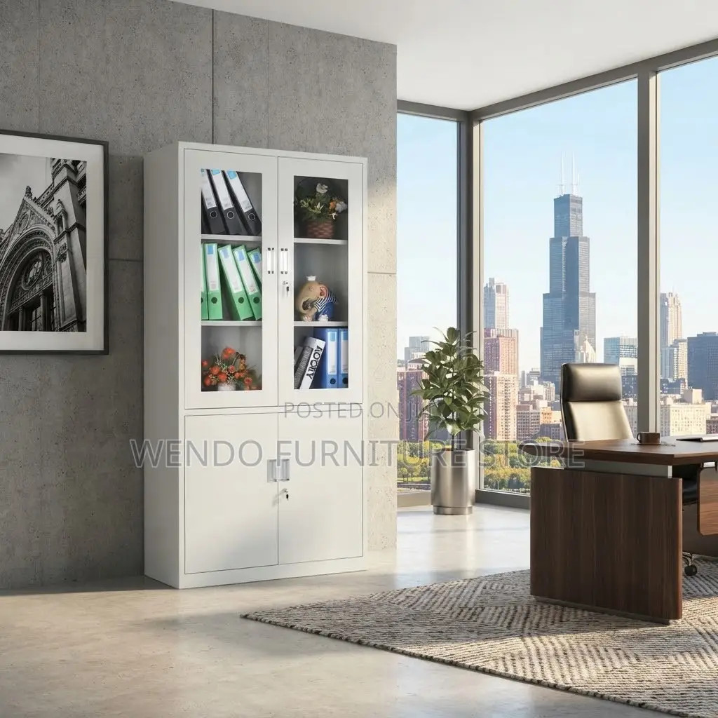 Office Cabinet; Lockable Steel Document Cabinet With Two Doors