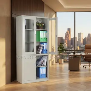 Office Cabinet; Lockable Steel Document Cabinet With Two Doors
