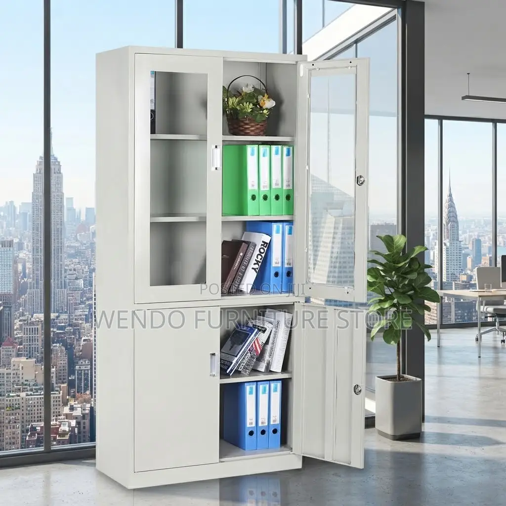 Office Cabinet; Lockable Steel Document Cabinet With Two Doors