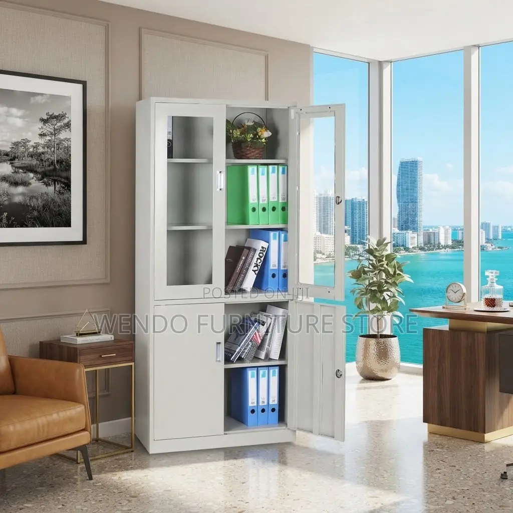 Office Cabinet; Lockable Steel Document Cabinet With Two Doors