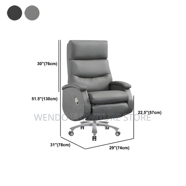Office Chairs; Executive High Back Leather Office Command Seat - thumbnail 5