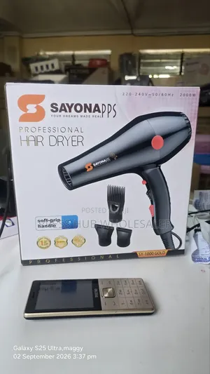 2000W Professional Salon Hair Dryer – SY-1000 Gold