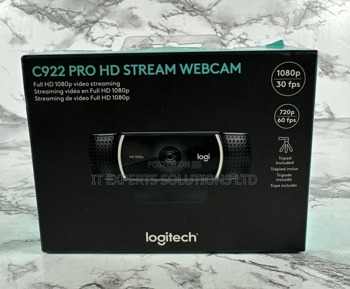 Logitech C922 Pro HD 1080p Stream Webcam With Tripod