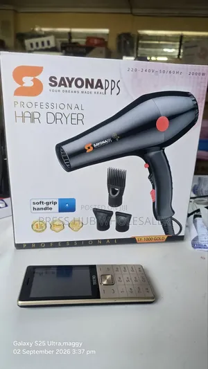 SayonApps Powerful Professional Hair Dryer With Accessories