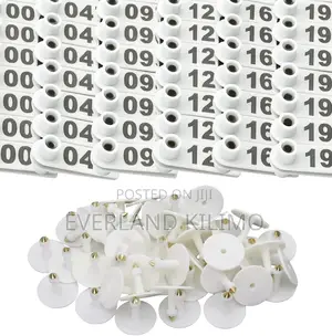 Easy-Read Numbered Farm Pigs Slim Tags - White