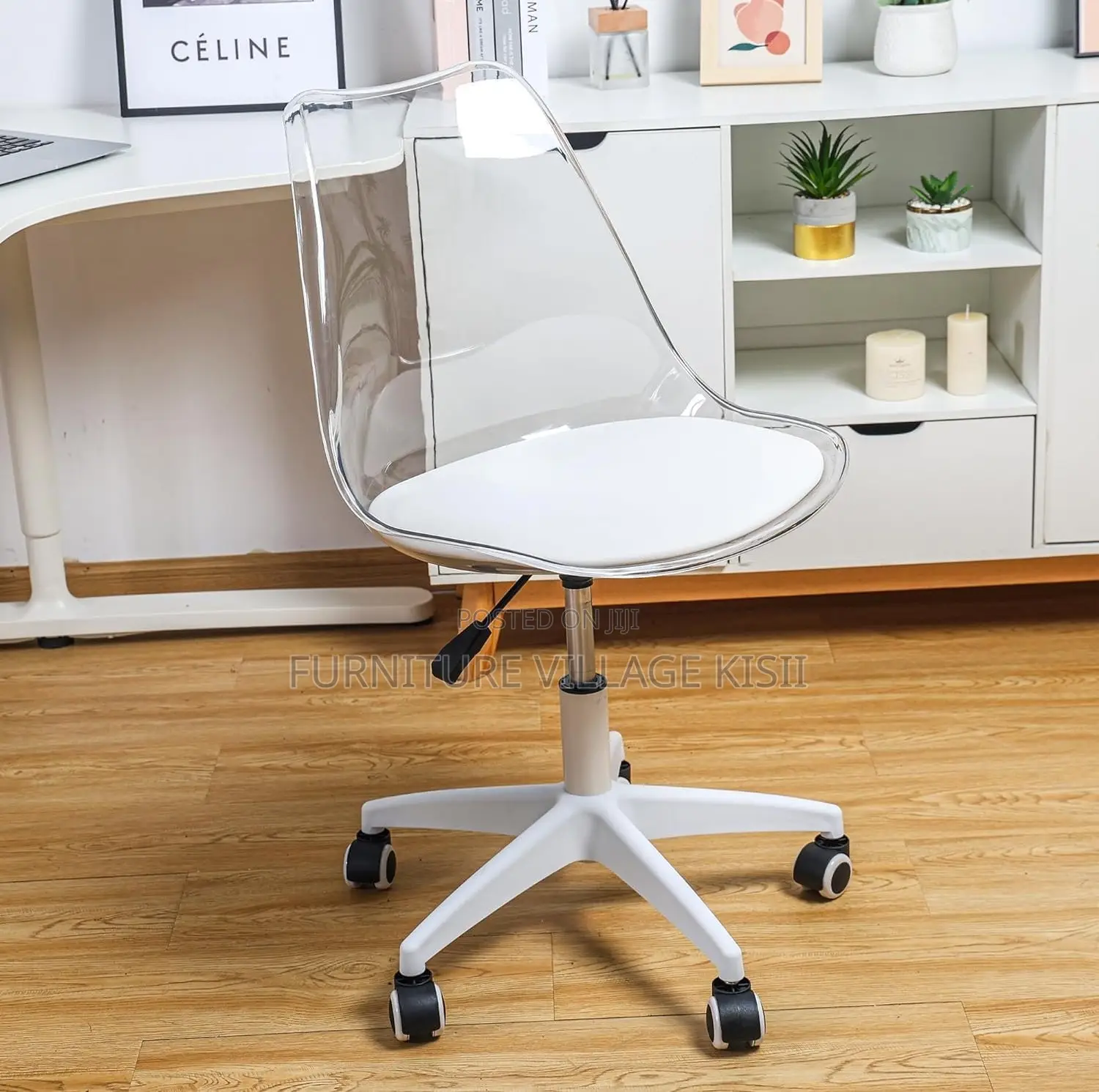 Home Furniture;padded Clear Eames Chair