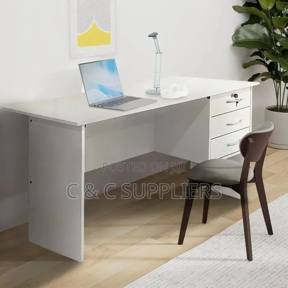 Clerical White Study Desk-1 Meter